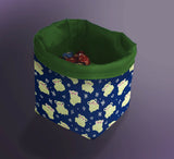 Printed Dice Bag- Cute Frogs Board Game Accessories, Tabletop Gaming Gifts, RPG Dnd Dice