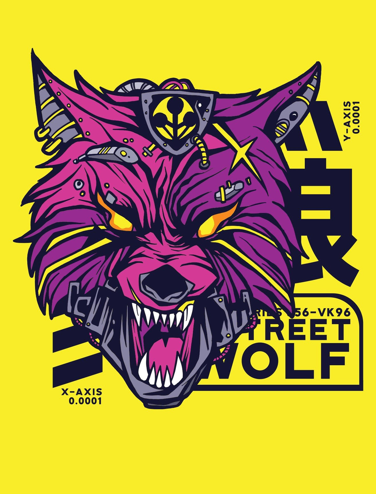 Printed Dice Bag - Cyberpunk Wolf Dice Bag Board Game Tabletop Gaming Gifts Accessories, RPG D&D Dice