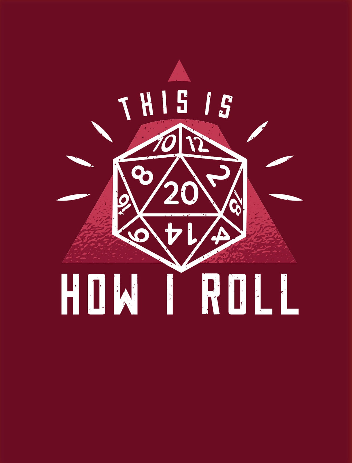 Printed Dice Bag - D20 This is How I Roll Dice Bag Board Game Tabletop Gaming Gifts Accessories, RPG D&D Dice