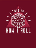 Printed Dice Bag - D20 This is How I Roll Dice Bag Board Game Tabletop Gaming Gifts Accessories, RPG D&D Dice