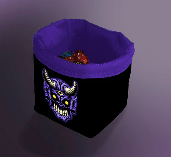 Printed Dice Bag - Demon Head Board Game Tabletop Gaming Gifts Accessories, RPG D&D Dice
