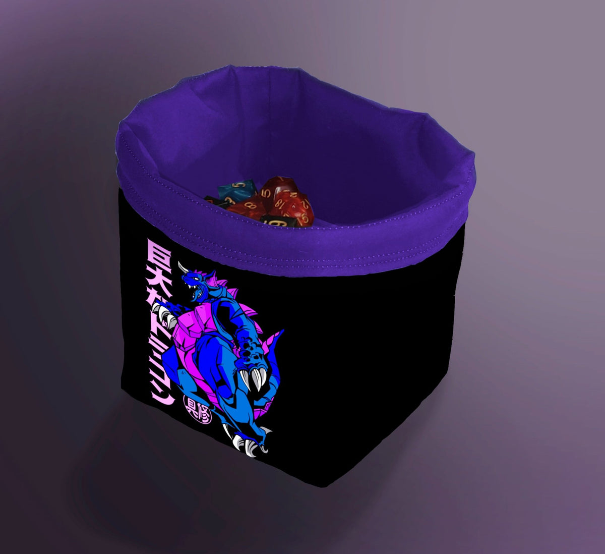 Printed Dice Bag - Dragon Anime Dice Bag Board Game Tabletop Gaming Gifts Accessories, RPG D&D Dice