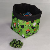 Printed Dice Bag- Green Witches Bag Board Game Accessories, Tabletop Gaming Gifts, RPG Dnd Dice