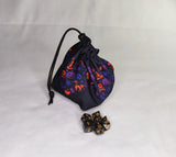 Printed Dice Bag- I heart Halloween Board Game Accessories, Tabletop Gaming Gifts, RPG Dnd Dice