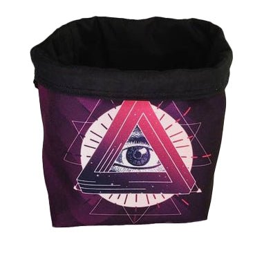 Printed Dice Bag- Illuminati All Seeing Eye Board Game Accessories, Tabletop Gaming Gifts, RPG Dnd Dice
