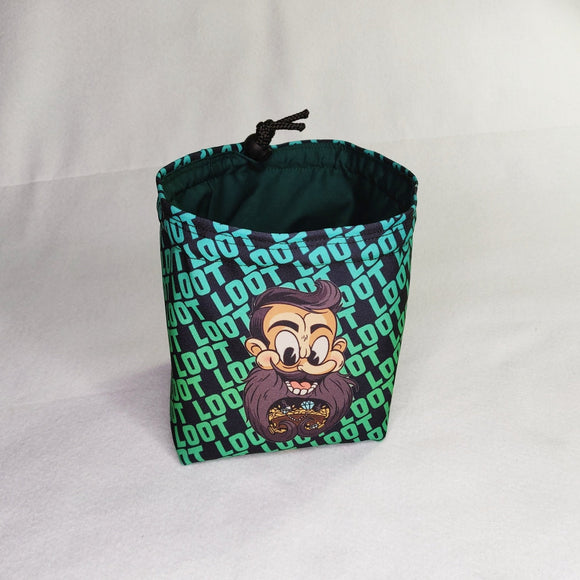 Printed Dice Bag- Lootman Dice Bags Board Game Accessories, Tabletop Gaming Gifts, RPG Dnd Dice