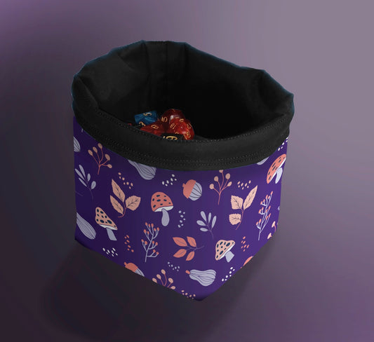 Printed Dice Bag - Mushroom Forest Board Game Tabletop Gaming Gifts Accessories, RPG D&D Dice