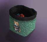 Printed Dice Bag - Ninja Cat Bag Board Game Tabletop Gaming Gifts Accessories, RPG D&D Dice