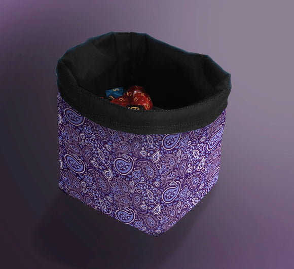 Printed Dice Bag- Paisley Print Board Game Accessories, Tabletop Gaming Gifts, RPG Dnd Dice