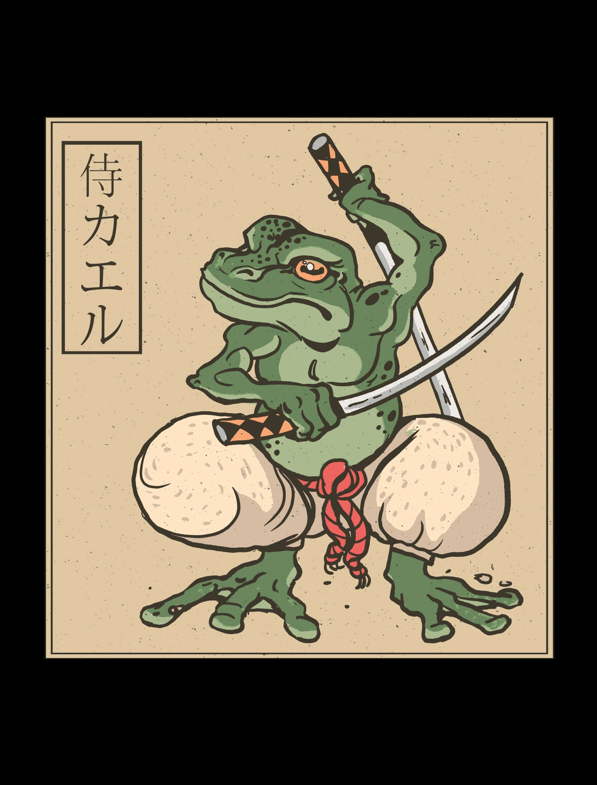 Printed Dice Bag - Samurai Frog Dice Storage Pouch Board Game Tabletop Gaming Gifts Accessories, RPG D&D Dice