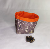 Printed Dice Bag- Spooky Ghosts Dice Bags Board Game Accessories, Tabletop Gaming Gifts, RPG Dnd Dice