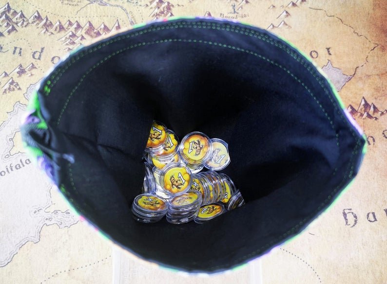 Printed Token Bag - Quacks of Quedlinburg Ingredient Draw Bag Board Game Tabletop Gaming Gifts Accessories, RPG D&D Dice