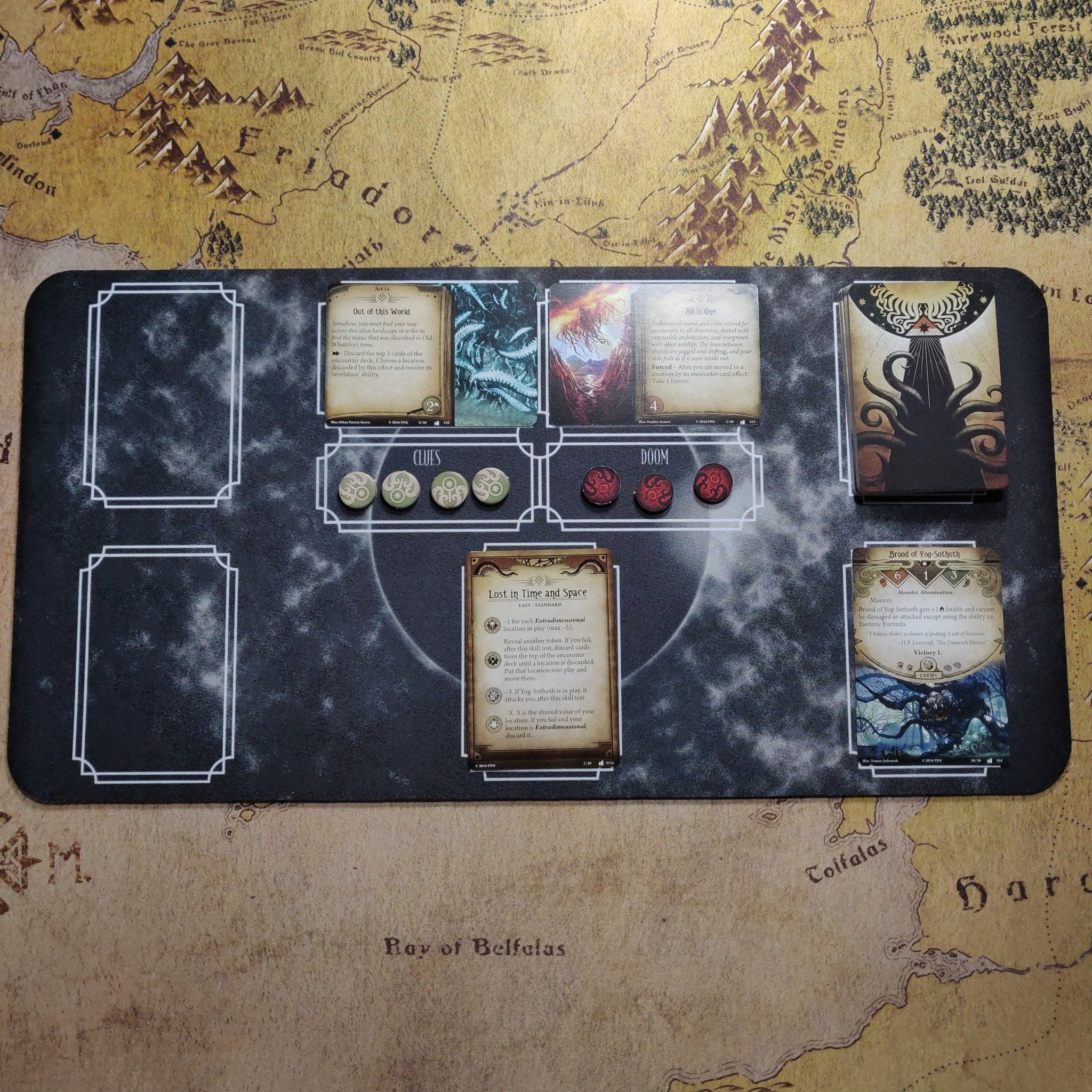 Arkham Horror Horror & Monster Board & Traditional Games Arkham Horror LCG Player Mat - Purple Mythos Themed Playmat For Card Game Arkham Horror Horror & Monster Board & Traditional Games Arkham Horror LCG Player Mat - Purple Mythos Themed Playmat For Card Game