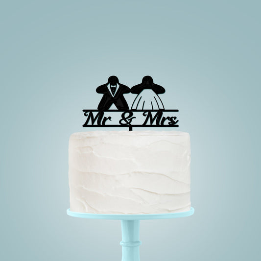 Weddings - Meeple Wedding Cake Topper Board Game Tabletop Gaming Gifts Accessories, RPG D&D Dice
